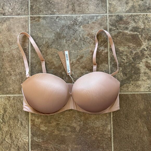Skims Ultimate Strapless Pushup Bra Clay Size 36D - Picture 3 of 10
